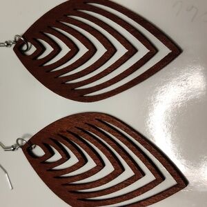 Beautiful wood laser cut earrings